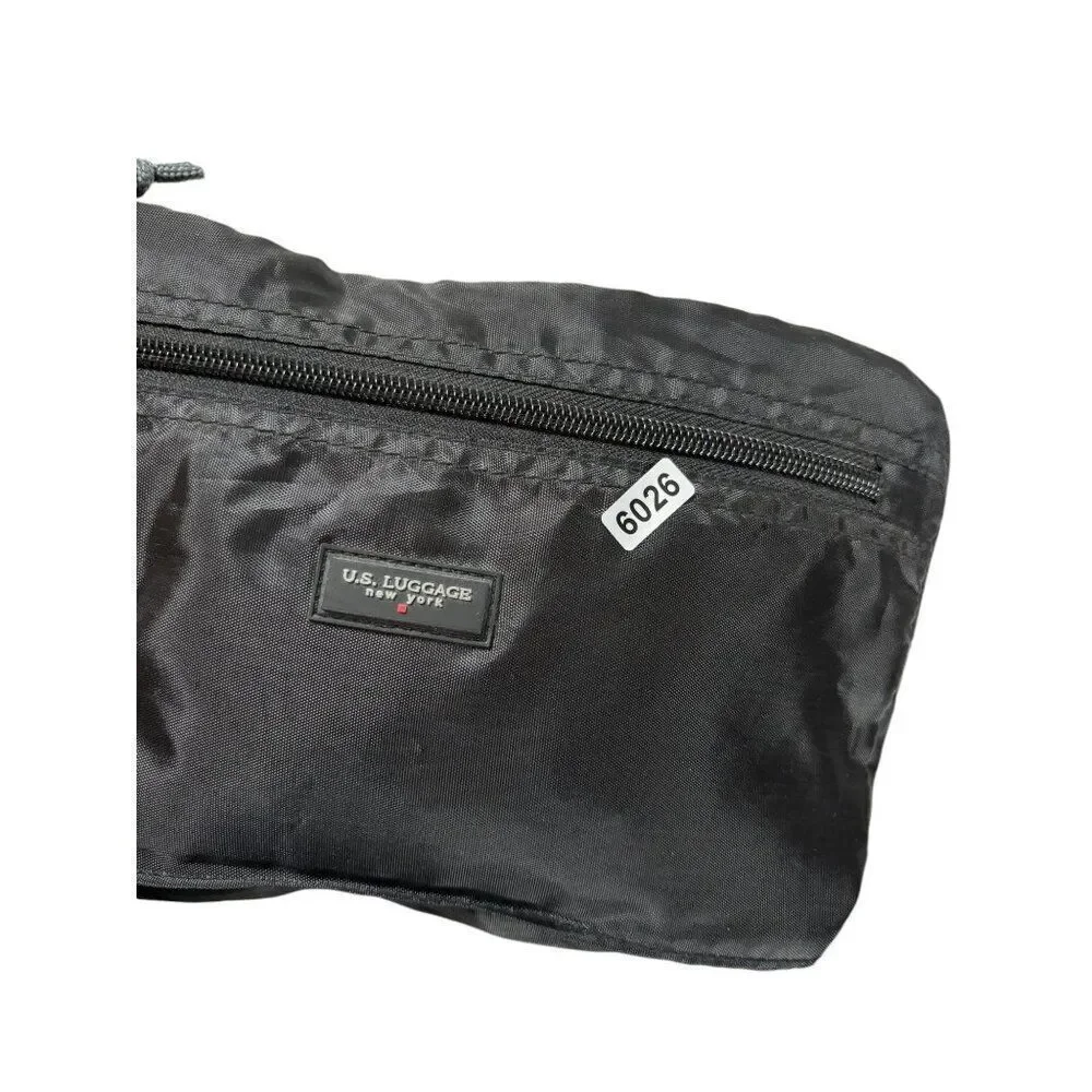 U.S. Luggage New York Black Nylon Travel Toiletry Bag With Zipper Compartments